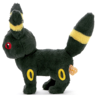 Officiële Pokemon knuffel Umbreon KutaKutaTatta 24cm lang Takara tomy (Small )